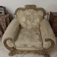 یک دست مبل راحتی استیل ۷ نفره با میز وسط و بوفه|مبلمان خانگی و میز عسلی|تهران, کرمان|دیوار