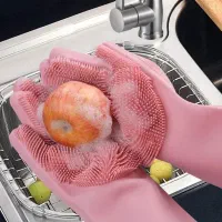 دستکش سیلیکونی اسکاچ دار ظرفشویی
