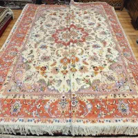 جفت قالی ۶متری دستباف کاشمر نقشه علیا