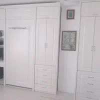 فروش کمد دیواری سالم سالم و تخت تا شو.|تخت و سرویس خواب|کلاچای, |دیوار