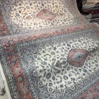 جفت فرش ۶ متری گل ابریشم کاشان