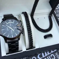 ست ساعت گردنبند دستبند و انگشتر مارک