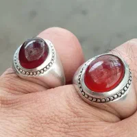 انگشتر عقیق یمنی با رکاب تمام دست ساز کهنه