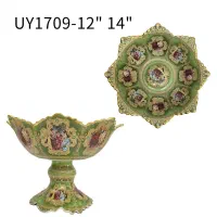 چایخوری سبز فلورانس چینی درجه یک ست پذیرایی|ظروف سرو و پذیرایی|ری, ملک‌آباد|دیوار