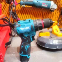 دریل شارژی 24 ولت 2 باتری براشلس با کیف طرح ماکیتا