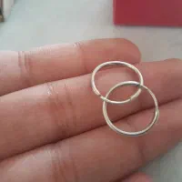 گوشواره حلقه ای نقره ۹۲۵|جواهرات|ابهر, |دیوار