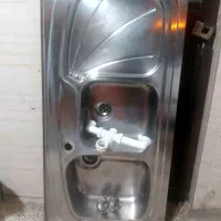 سینک ۲لگن برند اخوان به همراه سیفون|مصالح و تجهیزات ساختمان|الوند, |دیوار