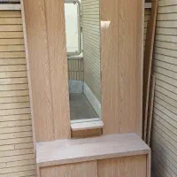 جاکفشی آینه دار با چوبی لباسی|جاکفشی، کمد، دراور|اصفهان, باغ دریاچه|دیوار
