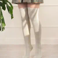 جوراب ساق بلند گندمی