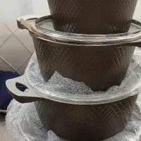 سرویس قابلمه 10 پارچ گرانیتی برند وگاتی رنگ ( بژ)|ظروف پخت‌وپز|اهواز, کوی فرهنگیان ۱|دیوار