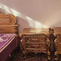 سرویس تخت چوب راش +تشک