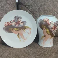 بشقاب و گلدون قدیمی|ظروف سرو و پذیرایی|ساری, |دیوار