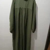 مانتو پیراهنی یا کفتان عبایی فری سایز جنس لینن خنک