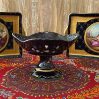 دو عدد سینی لیلی مجنون سورمه ای و شکلات خوری|صنایع دستی و سایر لوازم تزئینی|تهران, شهرک ولیعصر جنوبی|دیوار