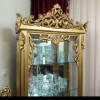 گنجه منبت کاری چوب راش|بوفه، ویترین، کنسول|مشهد, حجت|دیوار