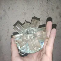 لامپ هالوژن کریستالی پس زمینه آینه ای سقفی لوستر