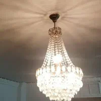 لوستر کریستالی برنجی|لوستر و چراغ آویز|سبزوار, علمدار|دیوار