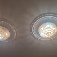دو عددلوستر کریستالی سقفی و دو عدد لوستر دیواری|لوستر و چراغ آویز|همدان, |دیوار