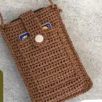 کیف گوشی و کارت مکرومه