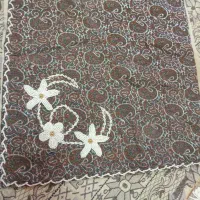 ترمه لب طاقچه ای دوتا تک دوتا باهم|پرده، رانر، رومیزی|قم, باجک سه|دیوار