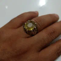 انگشتر یاقوت زرد معدنی