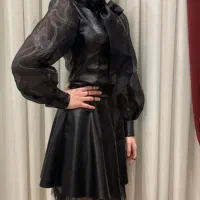 لباس مجلسی طرح چرم