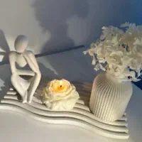 شمع فانتزی و ست دکوری سنگ مصنوعی (خاص و دست‌ساز)