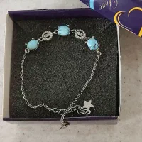 دستبند نقره فیروزه نیشابور بسیار چشمگیر925