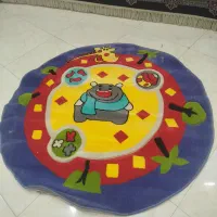 قالی چه گرد عروسکی یک متر نیم در یک متر نیم