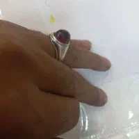 اگشتر نقره عیار بالا .عقیق زیبا خوش دست