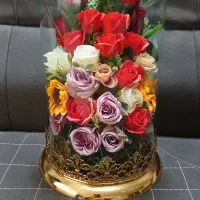 گل مصنوعی شیشه ای بزرگ|گل مصنوعی|قم, نیروگاه|دیوار