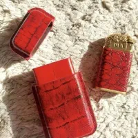 جاسیگاری وفندک چرمی