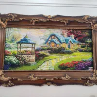 تابلو فرش با قاب چوب