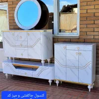 آیینه کنسول و میز تلوزیون|بوفه، ویترین، کنسول|یزد, |دیوار