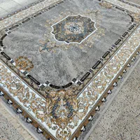 فرش نقشه ویترین ۱۲ - ۹ - ۶ نقره ای و دودی