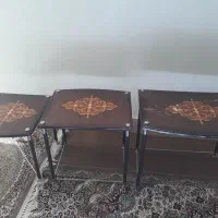 ۳ عددمیز عسلی با طرح معرق وبراق