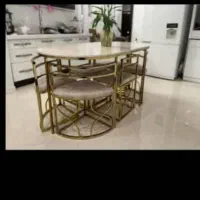 میز غذاخوری 2 و 4 و 6 نفره آبکاری فورتیک