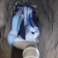 تخریب کاروصل طرح اگو لوله کشی آب فاضلاب ردشناژ