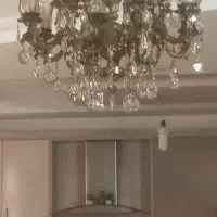 یک جفت لوستر ۱۰شاخه دوتایی برنجی بزرگ