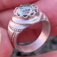 انگشتر نقره موزانایت (الماس روس)
