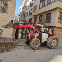 بارگیری و حمل نخاله تراکتور 475 جفت ونیسان کمپرسی