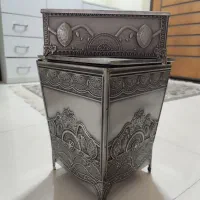 ست سطح و جا دستمال کاغذی سیلور اصل نو نو