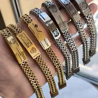 دستبند بافت مردانه رولکس استیل 5706504164