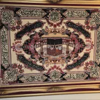 تابلو فرش دستباف طرح کعبه و آیه