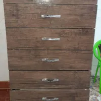 دراور چوبی ۶ کشو سالم چرخدار