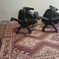 صندلی گردان چرم مشکی کاملاً سالم|صندلی و نیمکت|شهریار, شهریار|دیوار