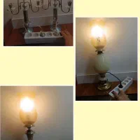 اباژور در سه مدل پایه فلزی یک جفت وپایه کریستال تک|چراغ خواب و آباژور|شهریار, شهرک نماز (دینار آباد)|دیوار