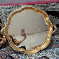 سینی استیل اصل ژاپن طلایی|ظروف سرو و پذیرایی|قم, سید معصوم|دیوار