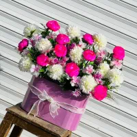 سبد گل مصنوعی و گل طبیعی گلفروشی رز پایه عزاداری|گل مصنوعی|بیرجند, |دیوار