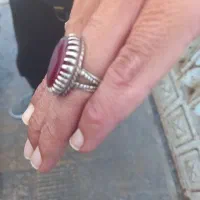 یک عدد انگشتر نقره نگین عقیق